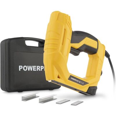 Powerplus elektrisch niet- en spijkerpistool powx13701 - nietjes- en nagelapparaat van 45 w en 20/min. - met koffer en 300 acc. Powerplus elektrisch niet- en spijkerpistool powx13701 - nietjes- en nagelapparaat van 45 w en 20/min. - met koffer en 300 acc.