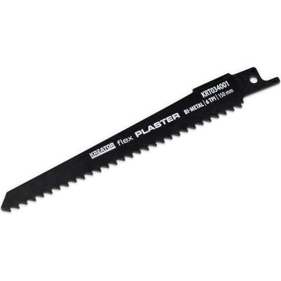 Kreator krt034001 zaagblad - reciprozaag flex/gips - 150 mm - 6 tpi - 2 stuks Kreator krt034001 zaagblad - reciprozaag flex/gips - 150 mm - 6 tpi - 2 stuks