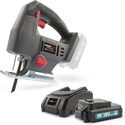 Powerplus powebjss1 decoupeerzaag - 18v - incl. battery 18v 1.5ah and charger - 1acc. Powerplus powebjss1 decoupeerzaag - 18v - incl. battery 18v 1.5ah and charger - 1acc.