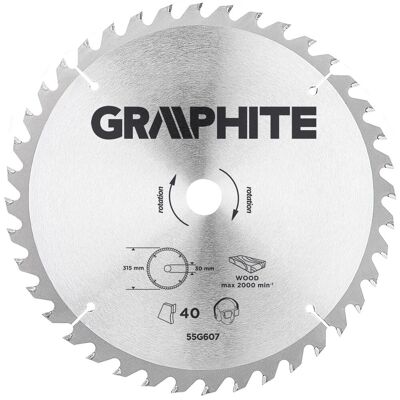 Graphite serie - widia cirkelzaagblad - 315mm - 40 tanden Graphite serie - widia cirkelzaagblad - 315mm - 40 tanden