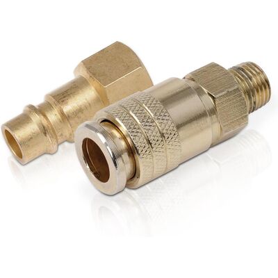 Powerplus powair0260 compressor koppelingen - verloopstuk vrouwelijk - euro naar orion koppeling - 2stuks Powerplus powair0260 compressor koppelingen - verloopstuk vrouwelijk - euro naar orion koppeling - 2stuks