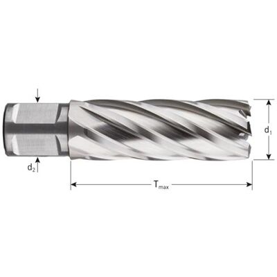 Rotec Kernboor hss silver-line 25.0mm sl55 weldon Rotec Kernboor hss silver-line 25.0mm sl55 weldon
