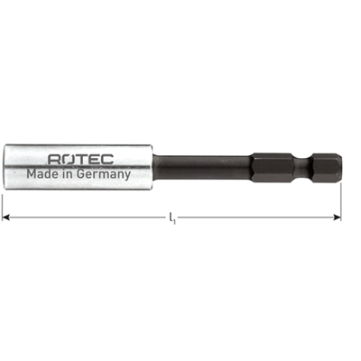 Rotec Bithouder magneet impact e6.3x80mm c-ring Rotec Bithouder magneet impact e6.3x80mm c-ring