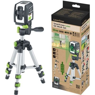 Laserliner smartcross-laser groene kruislijnlaser gx work set - 036.733e Laserliner smartcross-laser groene kruislijnlaser gx work set - 036.733e
