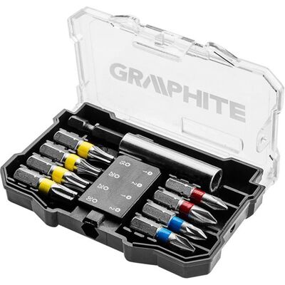 Graphite bitset 10-delig in opbergbox - 6480222 Graphite bitset 10-delig in opbergbox - 6480222