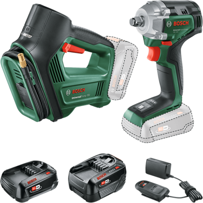 Bosch Groen accutoolkit combipack universalimpactdrive 18v-350 + universalpump 18v incl. 1x pba 18v 2,0 ah, 1x pba 18v 4,0 ah - 0615a5009c Bosch Groen accutoolkit combipack universalimpactdrive 18v-350 + universalpump 18v incl. 1x pba 18v 2,0 ah, 1x pba 18v 4,0 ah - 0615a5009c
