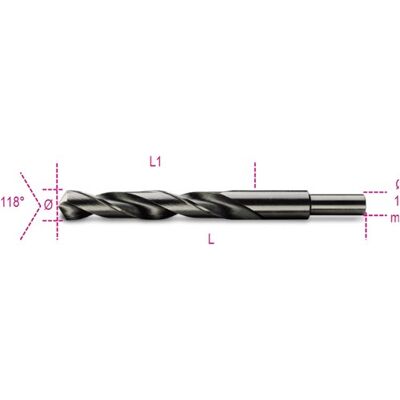 Beta spiraalboren, korte uitvoering, schacht gereduceerd tot 13 mm hss volledig geslepen gebruneerd 412a 14,00 - 004120204 Beta spiraalboren, korte uitvoering, schacht gereduceerd tot 13 mm hss volledig geslepen gebruneerd 412a 14,00 - 004120204