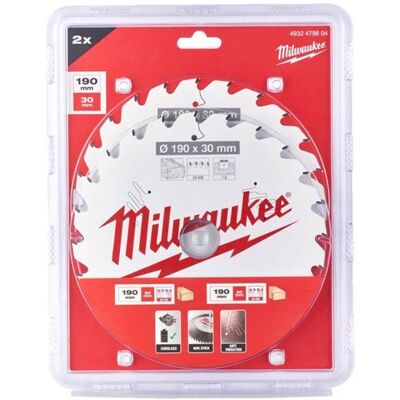 Milwaukee 165x30 Schijven - PTFE-coating, Lasergleuven, Wolfraamcarbide Milwaukee 165x30 Schijven - PTFE-coating, Lasergleuven, Wolfraamcarbide
