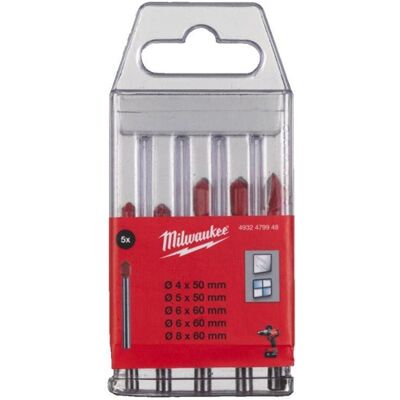Milwaukee Accessoires borenset glas en keramiek 4-8 mm - 4932479948 Milwaukee Accessoires borenset glas en keramiek 4-8 mm - 4932479948