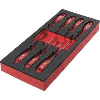 MILWAUKEE - 4932492394 - Rode schuimtray - 7 schroevendraaiers - Schroevendraaierset MILWAUKEE - 4932492394 - Rode schuimtray - 7 schroevendraaiers - Schroevendraaierset