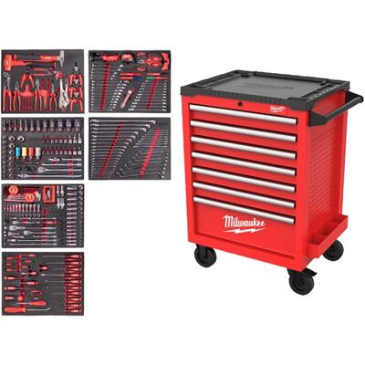 Milwaukee toolguard gevulde stalen gereedschapswagen 27"/69 cm grijs 337-delig - 4932500746 Milwaukee toolguard gevulde stalen gereedschapswagen 27"/69 cm grijs 337-delig - 4932500746