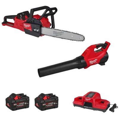 Milwaukee m18 fpp2opl13-802 accu comboset 1x m18fchs-0 accu kettingzaag + 1x m18 fblg3-0 accu bladblazer incl. 2 x 8,0ah m18 fb8 accu's - 4933500228 Milwaukee m18 fpp2opl13-802 accu comboset 1x m18fchs-0 accu kettingzaag + 1x m18 fblg3-0 accu bladblazer incl. 2 x 8,0ah m18 fb8 accu's - 4933500228