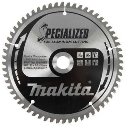 Makita Accessoires cirkelzaagblad alu 160x20x2.4 60t 0g - b-09553 Makita Accessoires cirkelzaagblad alu 160x20x2.4 60t 0g - b-09553