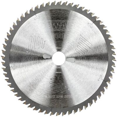 DeWalt Accessoires Dewalt extreme serie - houtzagen zaagblad - 250mm - 60 tanden - laser gesneden DeWalt Accessoires Dewalt extreme serie - houtzagen zaagblad - 250mm - 60 tanden - laser gesneden