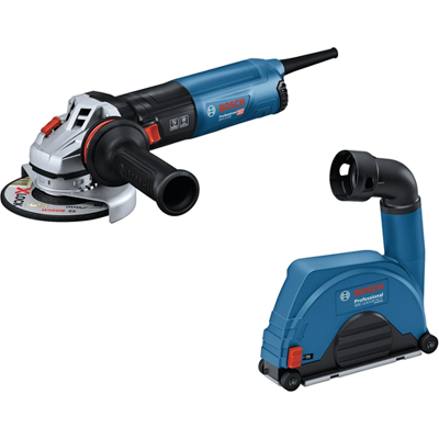 Bosch GWS 14-125 + GDE 115/125 FC-T Haakse slijper - Professioneel set Bosch GWS 14-125 + GDE 115/125 FC-T Haakse slijper - Professioneel set