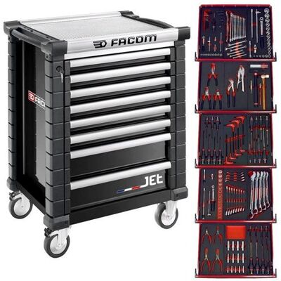 Facom - JETCMM175GBNL - 8 lades - zwart - gereedschapswagen Facom - JETCMM175GBNL - 8 lades - zwart - gereedschapswagen