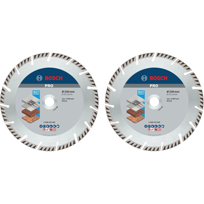 Bosch Accessoires 2 stuks diamantdoorslijpschijf standaard for universal 230 mm (duopack) - 061599766y Bosch Accessoires 2 stuks diamantdoorslijpschijf standaard for universal 230 mm (duopack) - 061599766y