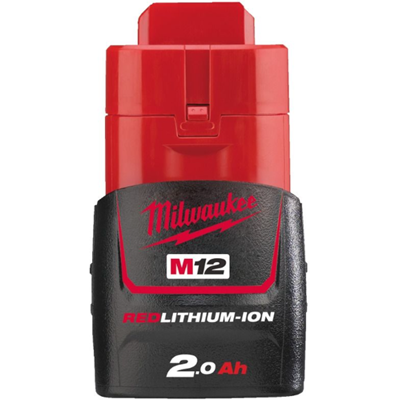 Milwaukee m12 b2 accu (12 v / 2.0ah redlithium-ion) - 4932430064 Milwaukee m12 b2 accu (12 v / 2.0ah redlithium-ion) - 4932430064