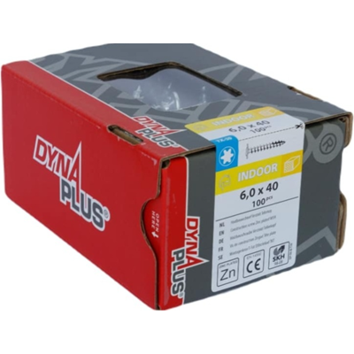 Dynaplus houtbouwschroef verzinkt tellerkop voldraad +snijpunt torx tx30 6.0x40 100 stuks - 0286.01.49601 Dynaplus houtbouwschroef verzinkt tellerkop voldraad +snijpunt torx tx30 6.0x40 100 stuks - 0286.01.49601
