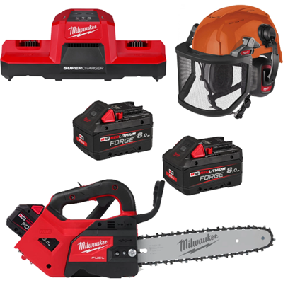 Milwaukee m18 fpp1opl2-802 accu kettingzaagset 1x m18 fthchs30-0 accu kettingzaag + 1x bolt200 helm + 1x bolt gelaatscherm (2x 8.0ah accu) - 4933500230 Milwaukee m18 fpp1opl2-802 accu kettingzaagset 1x m18 fthchs30-0 accu kettingzaag + 1x bolt200 helm + 1x bolt gelaatscherm (2x 8.0ah accu) - 4933500230