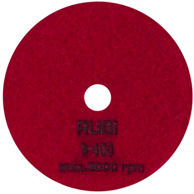 RUBI Diamantpolijstschijf - 100mm, #400, voor marmer/graniet RUBI Diamantpolijstschijf - 100mm, #400, voor marmer/graniet
