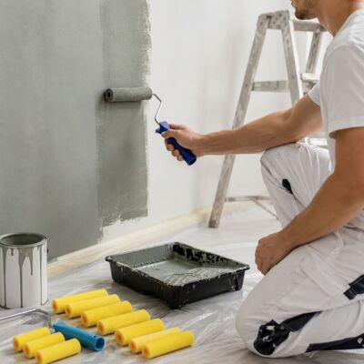 Kinzo verfroller set 12 delig met 10x schuimroller en 2 handgrepen - foam lakroller verfroller 10 cm - mini verfrollers verfbenodigdheden Kinzo verfroller set 12 delig met 10x schuimroller en 2 handgrepen - foam lakroller verfroller 10 cm - mini verfrollers verfbenodigdheden