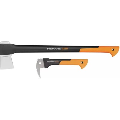 Fiskars x21 bijl met xa2 pikhaak set - houtbijl - 2 in 1 - handsappie - woodxpert Fiskars x21 bijl met xa2 pikhaak set - houtbijl - 2 in 1 - handsappie - woodxpert
