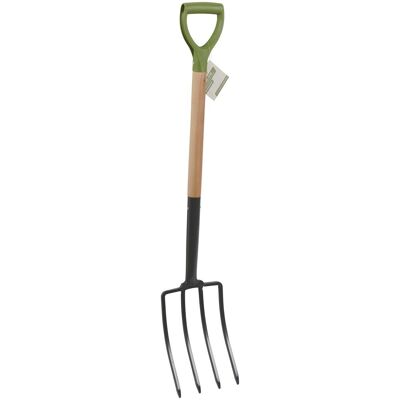 Kinzo spitvork 4 tanden - tuinvork met houten steel - riek voor grondbewerking, compost, moestuin - robuuste woelvork - tuingereedschap voor spitten, beluchten en losmaken Kinzo spitvork 4 tanden - tuinvork met houten steel - riek voor grondbewerking, compost, moestuin - robuuste woelvork - tuingereedschap voor spitten, beluchten en losmaken