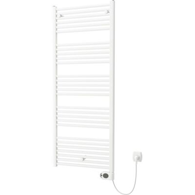 Plieger elba elektrische handdoekradiator - handdoek verwarmer - met klokthermostaat - 146.2 cm x 50 cm - 700 watt - wit Plieger elba elektrische handdoekradiator - handdoek verwarmer - met klokthermostaat - 146.2 cm x 50 cm - 700 watt - wit