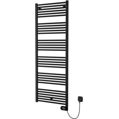 Plieger elba elektrische handdoekradiator - handdoek verwarmer - met klokthermostaat - 170.2 cm x 60 cm - 900 watt - mat zwart Plieger elba elektrische handdoekradiator - handdoek verwarmer - met klokthermostaat - 170.2 cm x 60 cm - 900 watt - mat zwart