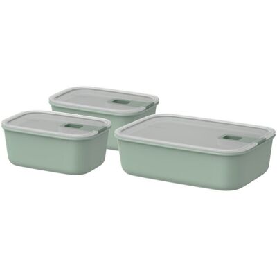 Mepal vershouddoos set easyclip - 2x 700 + 1500 ml - vershoudbakjes met schuifsluiting - geschikt voor magnetron. stoomoven. koelkast en vriezer - nordic sage Mepal vershouddoos set easyclip - 2x 700 + 1500 ml - vershoudbakjes met schuifsluiting - geschikt voor magnetron. stoomoven. koelkast en vriezer - nordic sage