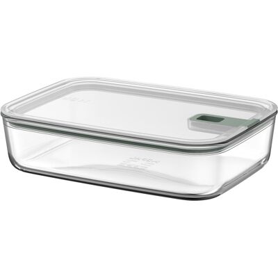 Mepal glazen vershouddoos easyclip - 2.25 l - glazen vershoudbakjes met schuifsluiting - geschikt voor magnetron. (stoom)oven. koelkast en vriezer - nordic sage Mepal glazen vershouddoos easyclip - 2.25 l - glazen vershoudbakjes met schuifsluiting - geschikt voor magnetron. (stoom)oven. koelkast en vriezer - nordic sage