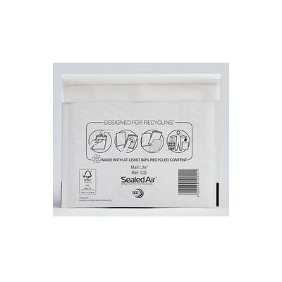 Luchtkussenvelop Sealed Air Mail Lite Lite CD 79 gsm wit 10 stuks Luchtkussenvelop Sealed Air Mail Lite Lite CD 79 gsm wit 10 stuks