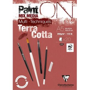 Clairefontaine • painton mixed media papier 250g a5 terracotta 20x Clairefontaine • painton mixed media papier 250g a5 terracotta 20x