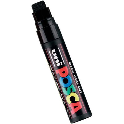 Uni Posca verfmarker 17k zwart - blokpunt 15mm Zwart Uni Posca verfmarker 17k zwart - blokpunt 15mm Zwart