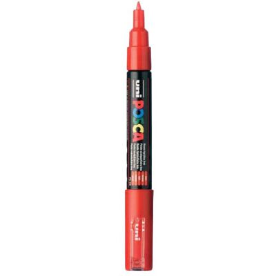 Uni Posca verfmarker 1mc rood - conische punt - 1 mm Rood Uni Posca verfmarker 1mc rood - conische punt - 1 mm Rood