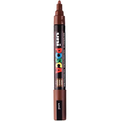 Uni Posca verfmarker pc5m bruin - conische punt 2,5 mm Bruin Uni Posca verfmarker pc5m bruin - conische punt 2,5 mm Bruin
