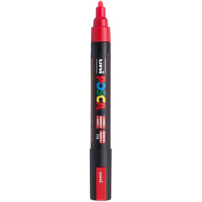 Uni Posca verfmarker pc5m neon rood - conische punt 2,5 mm Neonrood Uni Posca verfmarker pc5m neon rood - conische punt 2,5 mm Neonrood