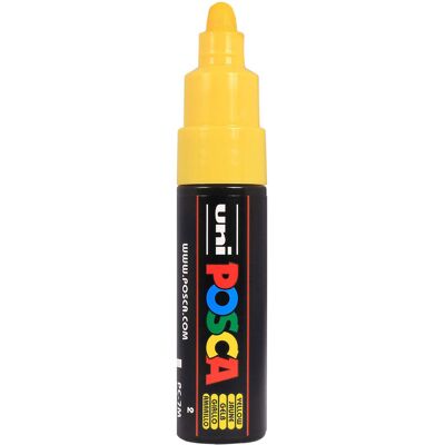 Uni Posca verfmarker 7m geel - conische punt 4,5mm Geel Uni Posca verfmarker 7m geel - conische punt 4,5mm Geel