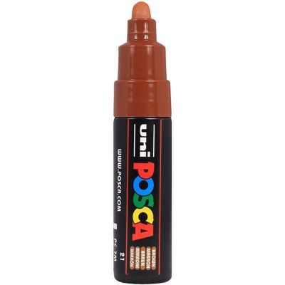 Uni Posca verfmarker 7m bruin - conische punt 4,5mm Bruin Uni Posca verfmarker 7m bruin - conische punt 4,5mm Bruin