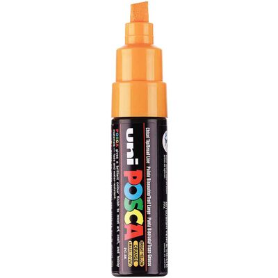 Uni Posca verfmarker 8k oranje - beitelpunt 8mm Oranje Uni Posca verfmarker 8k oranje - beitelpunt 8mm Oranje