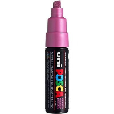 Uni Posca verfmarker 8k metallic roze - beitelpunt 8mm Metallicroze Uni Posca verfmarker 8k metallic roze - beitelpunt 8mm Metallicroze