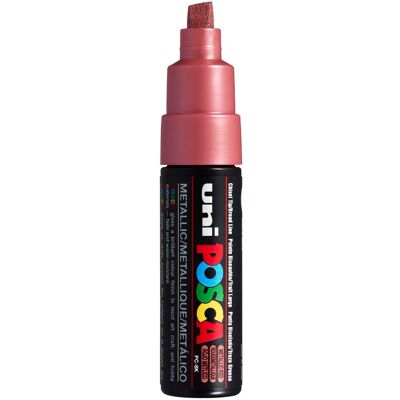 Uni Posca verfmarker 8k metallic rood- beitelpunt 8mm Metallicrood Uni Posca verfmarker 8k metallic rood- beitelpunt 8mm Metallicrood