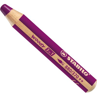 STABILO Woody 3 in 1 Paars - Potloden STABILO Woody 3 in 1 Paars - Potloden