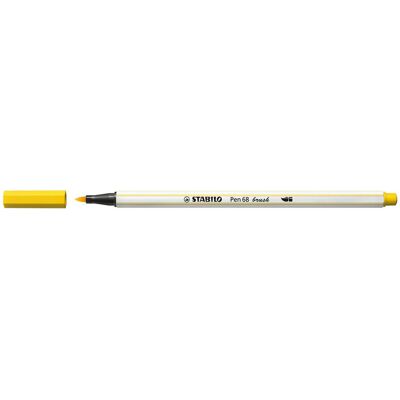 STABILO Pen 68 brush viltstift Medium Geel - Viltstift STABILO Pen 68 brush viltstift Medium Geel - Viltstift