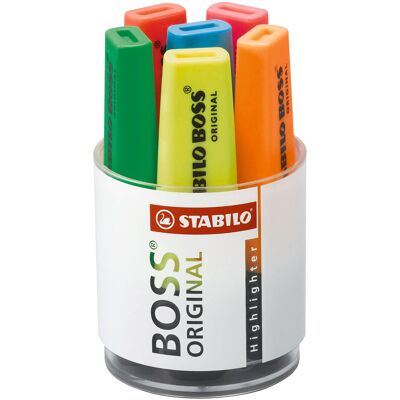 STABILO boss original markeerstfiten in doos - 6dlg. Multi kleuren STABILO boss original markeerstfiten in doos - 6dlg. Multi kleuren