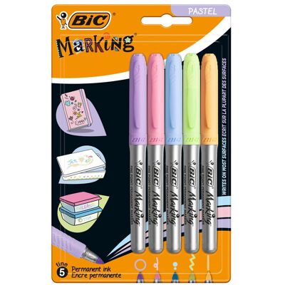 BIC intensity viltstiften permanent pastel, 5st. BIC intensity viltstiften permanent pastel, 5st.