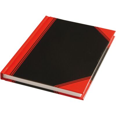 Quantore Notitieboek zwart/rood a6 lijn 60gr 96vel Quantore Notitieboek zwart/rood a6 lijn 60gr 96vel
