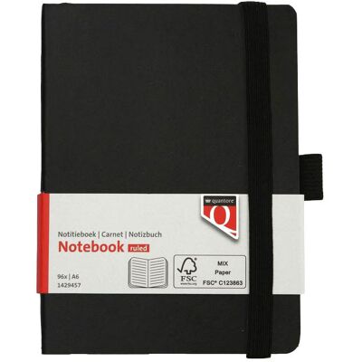 Quantore Notitieboek a6 flex lijn 192blz 80gr zwart Zwart Quantore Notitieboek a6 flex lijn 192blz 80gr zwart Zwart