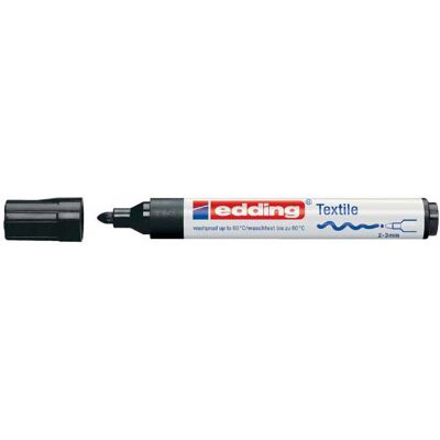Quantore Viltstift edding 4500 textiel rond zwart 2-3mm Quantore Viltstift edding 4500 textiel rond zwart 2-3mm